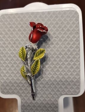 Red Rose Enamel Pin